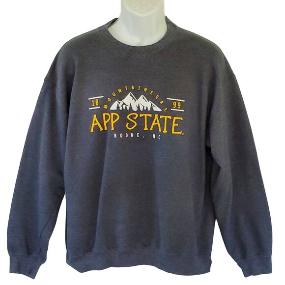 App State Boone NC Sweatshirt Large Gildan Fleece Heavy Blend Pullover Knit - Picture 1 of 9